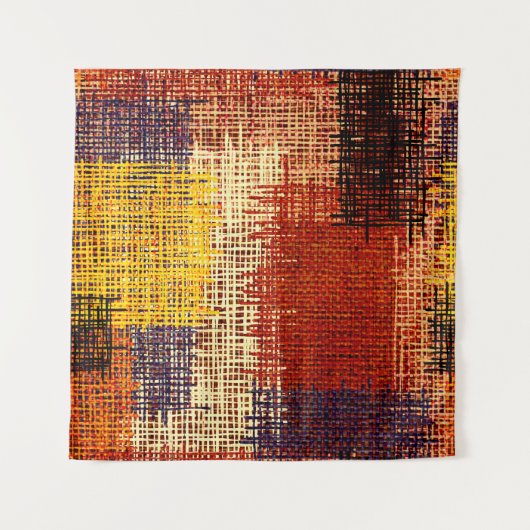 刺繍 – シームレスなオーナメント。色付きの線 タペストリー (正面)