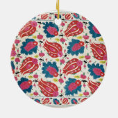 刺繍，トルコ語（テキスタイル） セラミックオーナメント (裏面)
