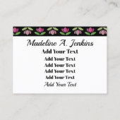 刺繍 – ファッション- Seamstress Business Card 名刺 (裏面)