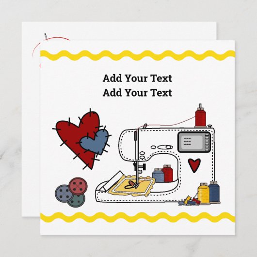 刺繍 招待状 (正面/裏面)