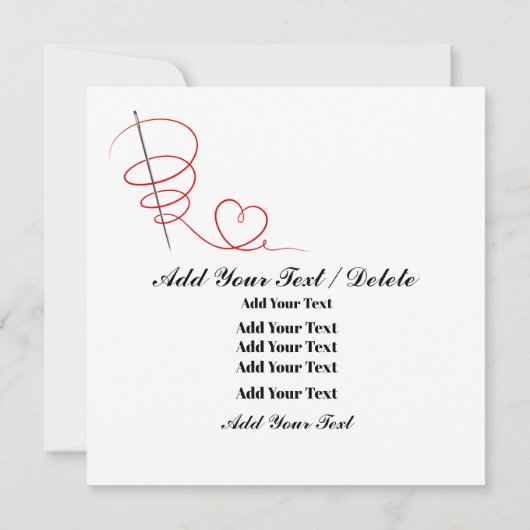 刺繍 招待状 (裏面)