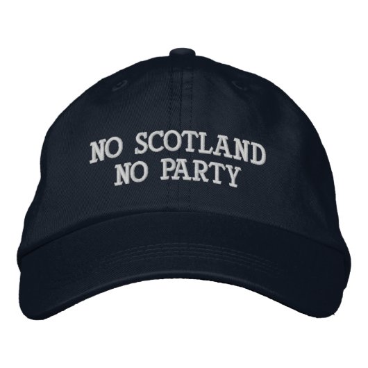 刺繍No Scotland No Party 刺繍入りキャップ (正面)
