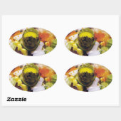 刺身さけマグロの魚介類キャビア日本の 楕円形シール (シート)