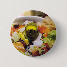 刺身さけマグロの魚介類キャビア日本の 缶バッジ