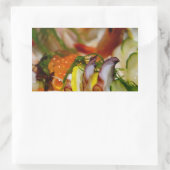 刺身さけ魚の魚介類日本の 長方形シール (バッグ)