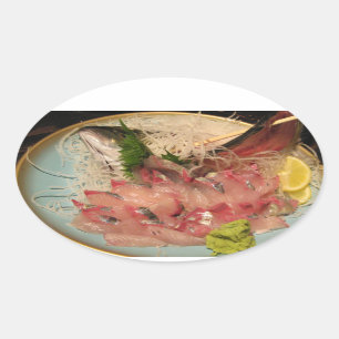 刺身の刺身の…日本のな食糧 楕円形シール