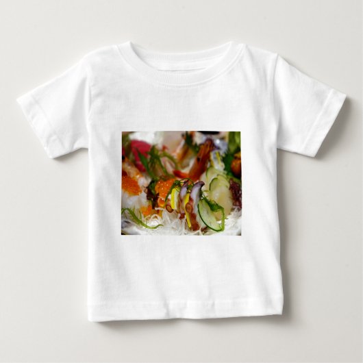 刺身サーモン魚料理海鮮日本料理 ベビーTシャツ (正面)