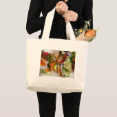 刺身サーモン魚食品海鮮日本料理 ラージトートバッグ (正面(商品))