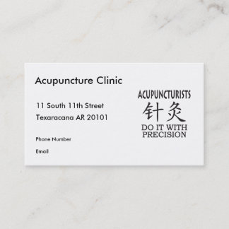 刺鍼術のユーモア 予約カード