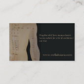 刺鍼術の背部 名刺 (裏面)