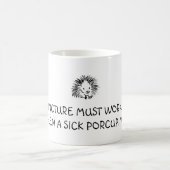 刺鍼術は働かなければなりません コーヒーマグカップ (中央)