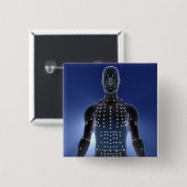 刺鍼術ポイントの軽い地図 缶バッジ (正面&裏面)