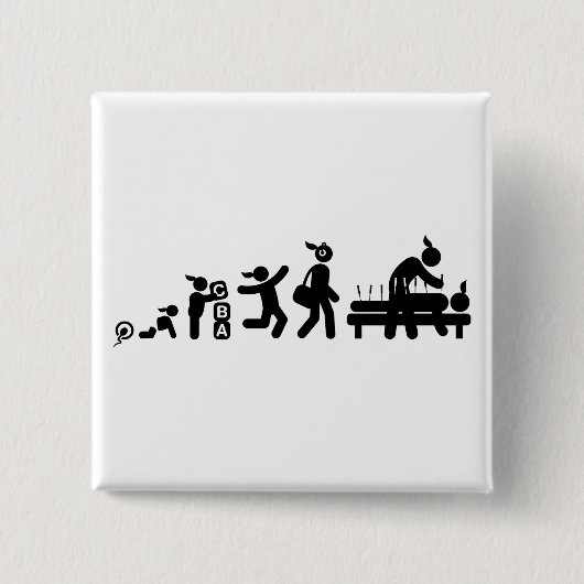 刺鍼術 缶バッジ (正面)