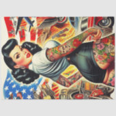 刺青されたアメリカのピンアップ 薄葉紙 (正面)