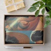 刺青されたヴィンテージビーチのピンアップ 薄葉紙 (ギフト)