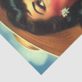 刺青されたヴィンテージビーチのピンアップ 薄葉紙 (詳細)