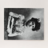 刺青された女性のヴィンテージ ジグソーパズル (横)