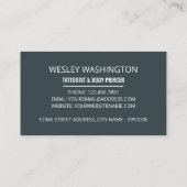 刺青された女性、刺青と体ピアサー 名刺 (裏面)