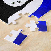 刺青とピアスのピットブル犬 ジグソーパズル (側面)