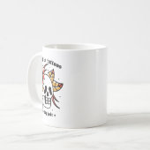 刺青と犬の毛Tで覆われたメンズ伝統的 コーヒーマグカップ (正面左)
