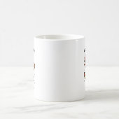 刺青と犬の毛Tで覆われたメンズ伝統的 コーヒーマグカップ (中央)