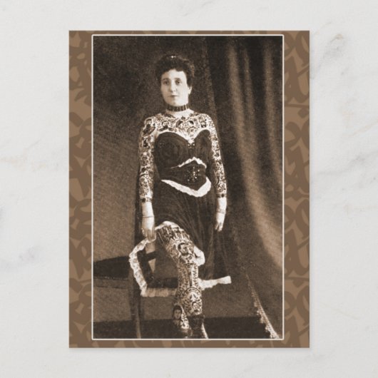 刺青の女性のカード、はがき ポストカード (正面)