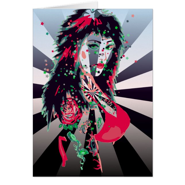 刺青ガールサイケデリックアート (正面)