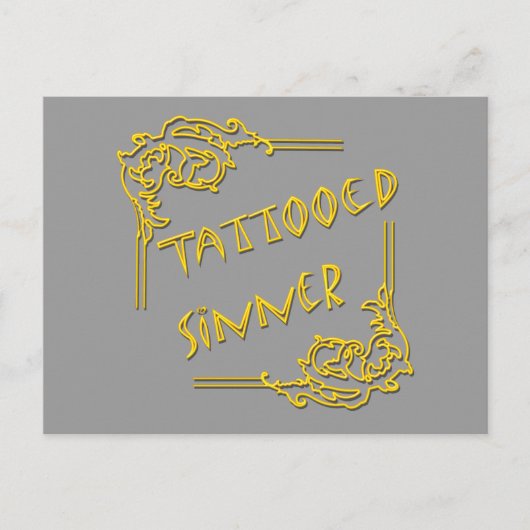刺青シナー黄 ポストカード (正面)