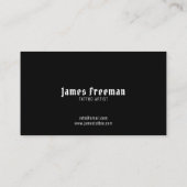 刺青シンプル黒部族の暗い刺青アーティスト 名刺 (裏面)