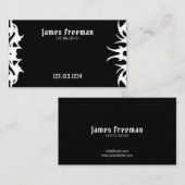 刺青シンプル黒部族の暗い刺青アーティスト 名刺 (正面/裏面)