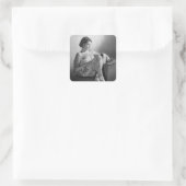 刺青セーラーガールヴィンテージB&W写真 スクエアシール (バッグ)