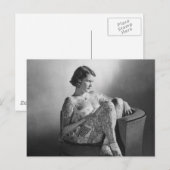 刺青セーラーガールヴィンテージB&W写真 ポストカード (正面/裏面)