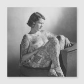 刺青セーラーガールヴィンテージB&W磁気カード (正面)