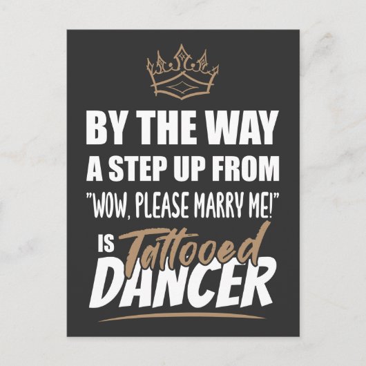 刺青ダンサーは究極の魅力。プレゼント ポストカード (正面)