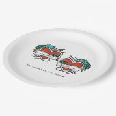 刺青ハート、Tattoo Graphic 結婚's ペーパープレート (アングル)