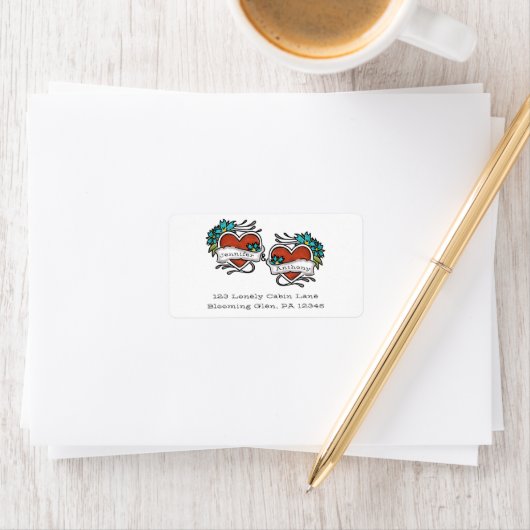 刺青ハート、Tattoo Graphic 結婚's ラベル (インサイチュ)