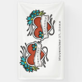 刺青ハート、Tattoo Graphic 結婚's 横断幕 (縦)