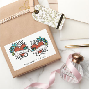 刺青ハート、Tattoo Graphic 結婚's 長方形シール