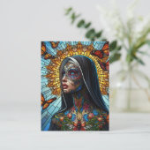 刺青バタフライヌーンステンドグラス ポストカード (スタンド正面)