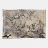 刺青フローラI キッチンタオル (横)