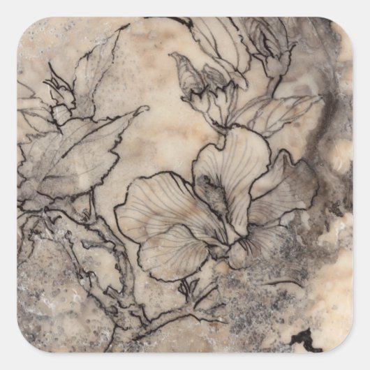 刺青フローラI スクエアシール (正面)