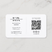 刺青ミニマル台本Tattoo Artist White 名刺 (裏面)