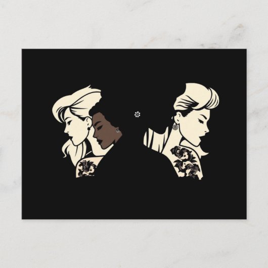 刺青レディースクラブ、シャドー・レディ。 ポストカード (正面)