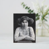 刺青レディースヴィンテージブラック&ホワイト写真ポストカ ポストカード (スタンド正面)