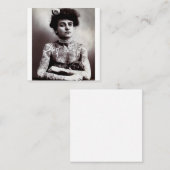 刺青レディーマウードワーグナー1907ヴィンテージ スクエア名刺 (正面/裏面)