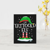 刺青小妖精や小人クリスマスファミリーマッチングクリスマスTa カード (黄色い花)