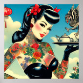 刺青日本のピンアップ ポスター (正面)