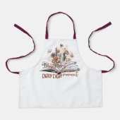 刻々楽しむとメッセージ前向き エプロン (正面)