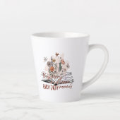 刻々楽しむとメッセージ前向き カフェラテマグ (右)