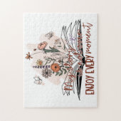 刻々楽しむとメッセージ前向き ジグソーパズル (縦)